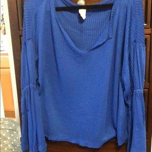 Free people blue long sleeve